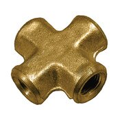 O2 1/4" Female Cross Brass Fitting